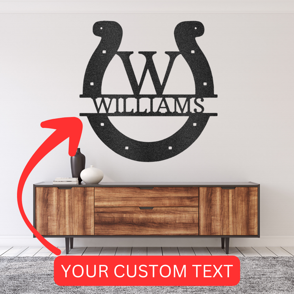 Horseshoe Personalized Gifts - Custom Metal Sign
