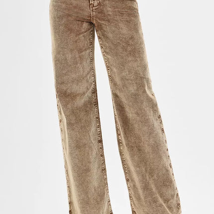 RISEN High Rise Wide Leg Corduroy Jeans