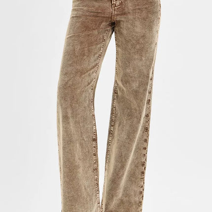 RISEN High Rise Wide Leg Corduroy Jeans