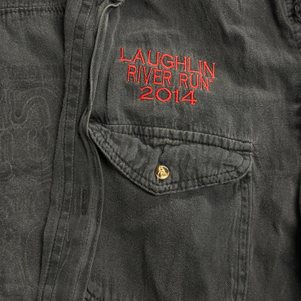 Biker Laughlin River Run Cut Off Vest 2014 Faded 2XL