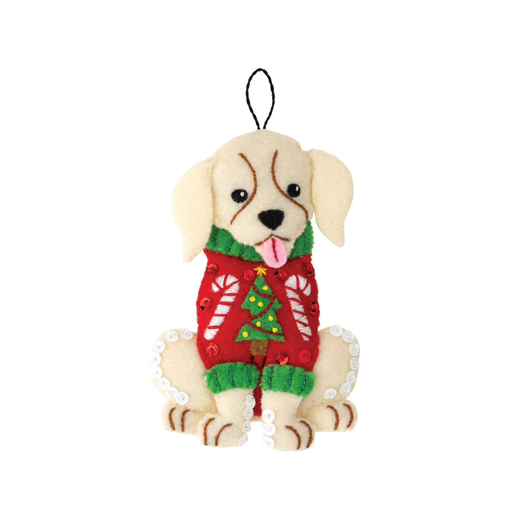 Bucilla Dogs in Ugly Sweaters Felt Ornament Kit – Set of 5 Christmas Dog Ornaments