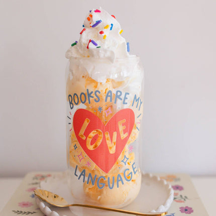 Pippi Post - Books Are My Love Language Glass Can