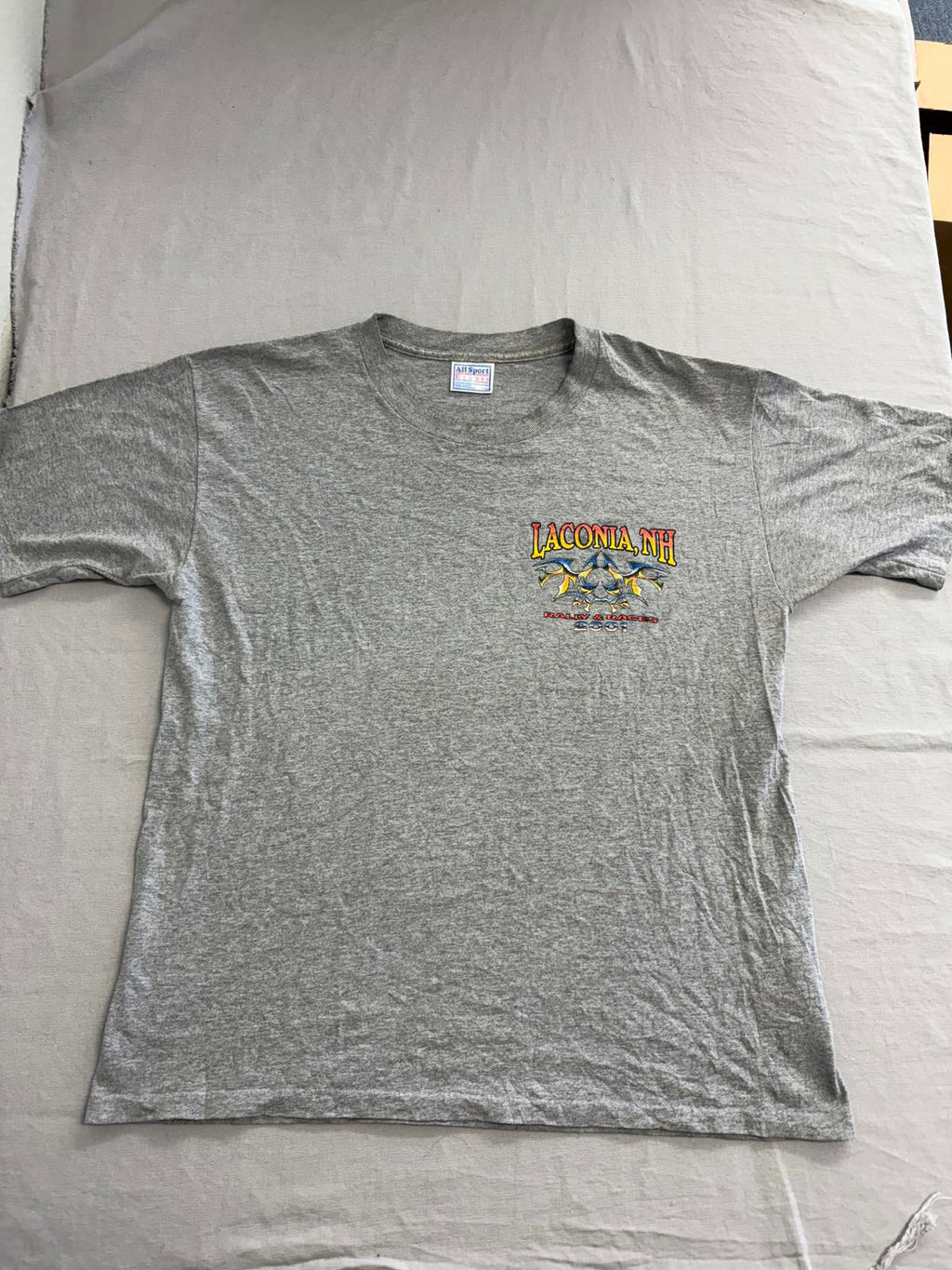 Y2K Tribal Biker T-shirt Laconia New Hamsphire Rally & Races