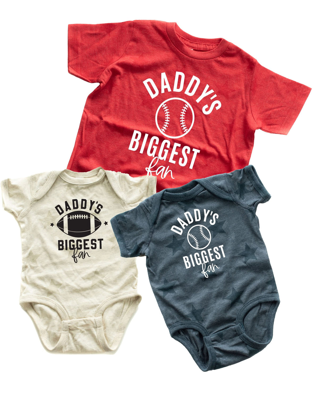 Daddy's Biggest Fan - (Choose Your Sport) - Child STAR Tee