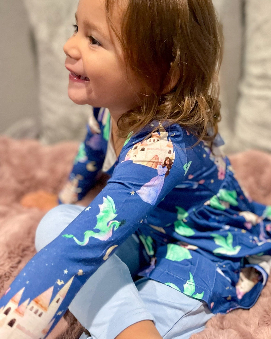 Dancing Dragons Long Sleeve Empire Tunic Set