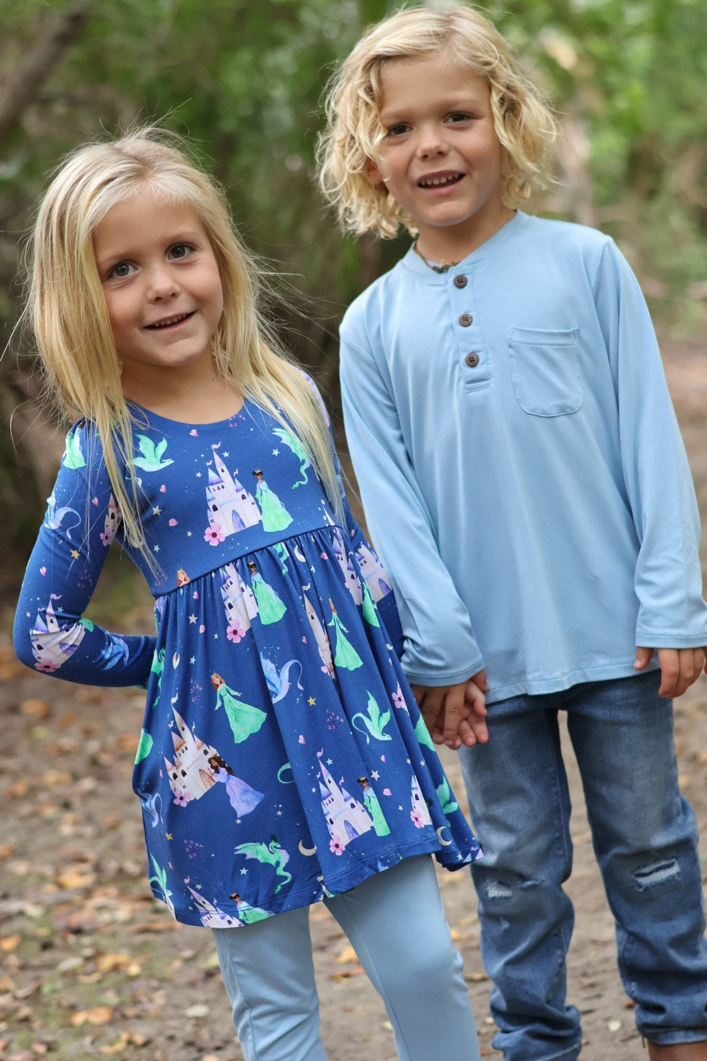 Dancing Dragons Long Sleeve Empire Tunic Set