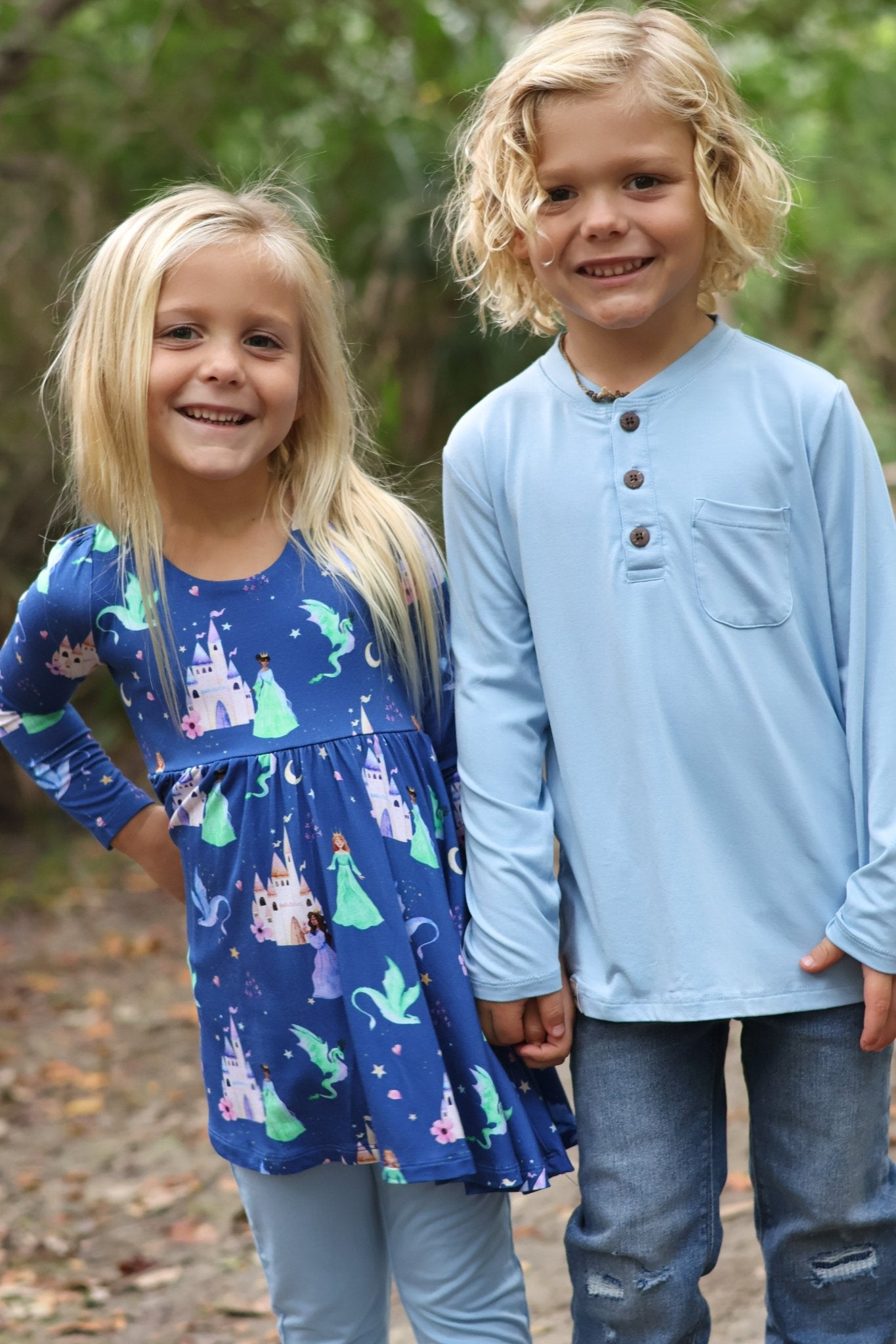 Dancing Dragons Long Sleeve Empire Tunic Set