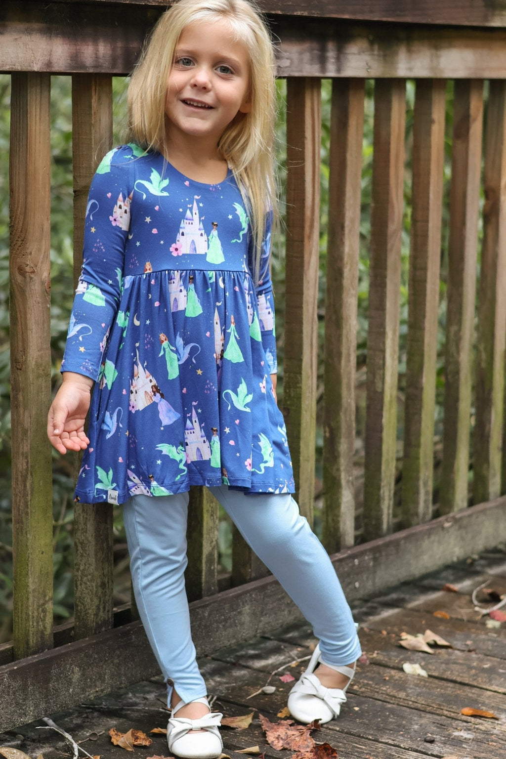 Dancing Dragons Long Sleeve Empire Tunic Set