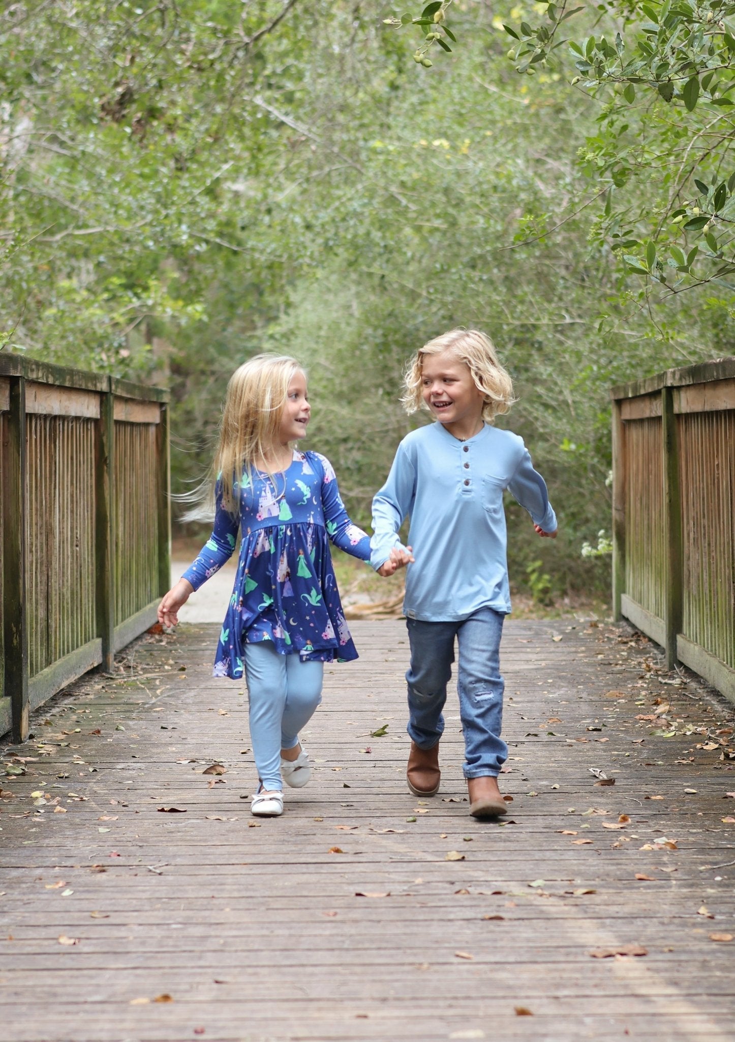 Dancing Dragons Long Sleeve Empire Tunic Set