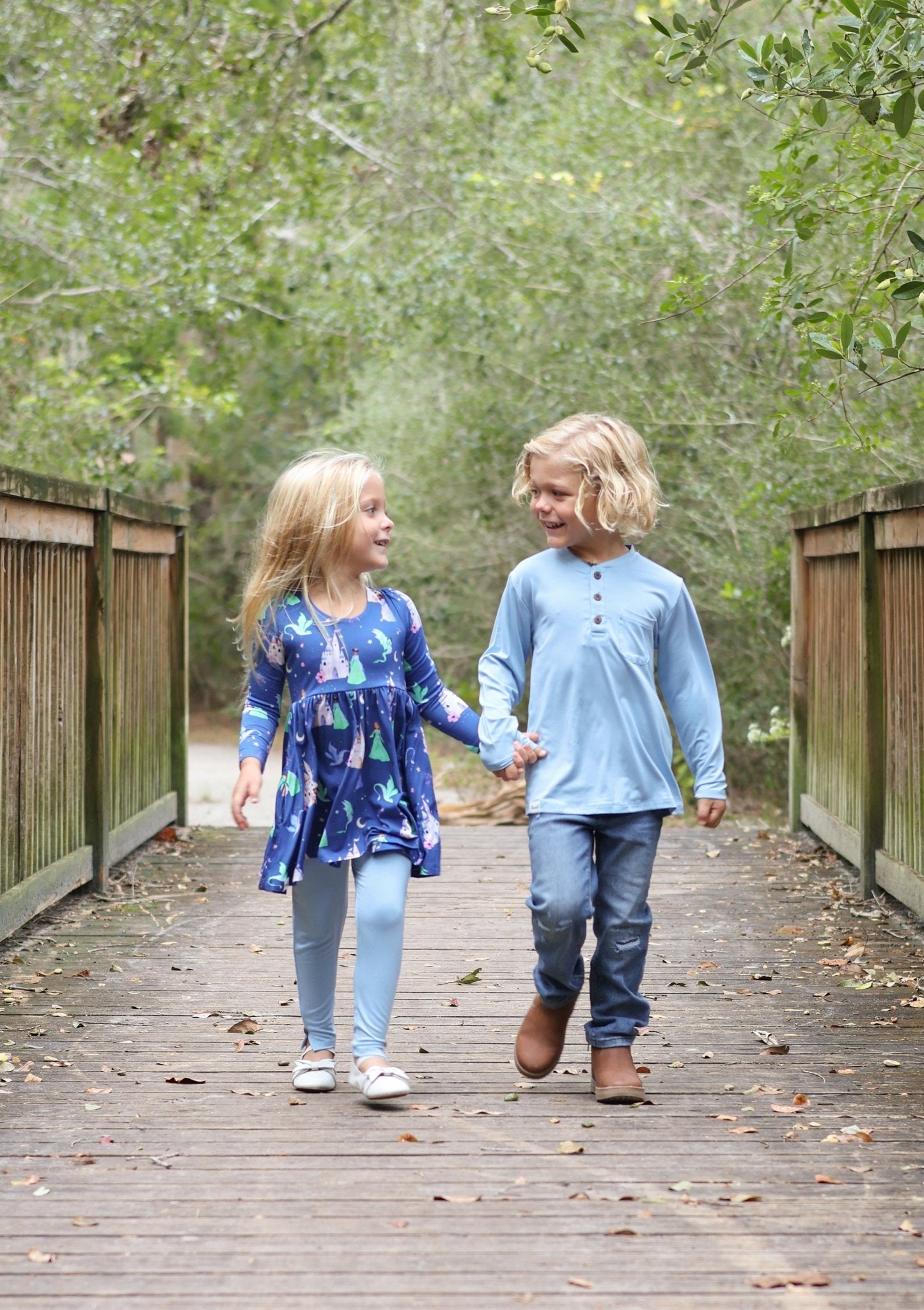 Dancing Dragons Long Sleeve Empire Tunic Set