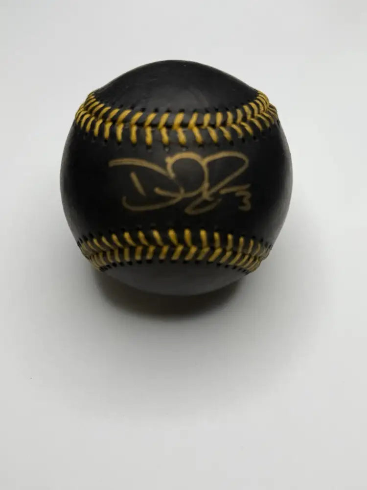 David Ross Signed Black Gold Baseball Cubs World Series COA Schwartz Sports