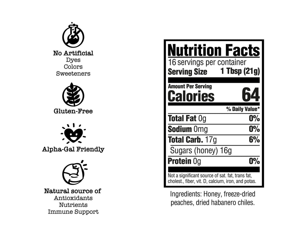 Yes Honey Peach Habanero Honey Drizzler