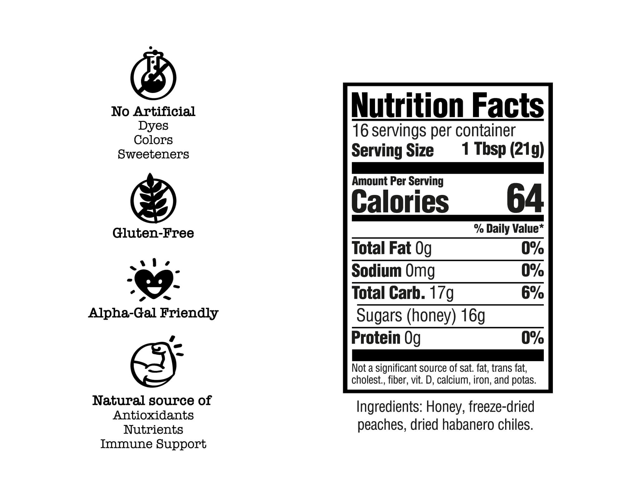 Yes Honey Peach Habanero Honey Drizzler