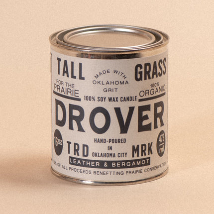 Drover: Leather + Bergamot Soy Wax Candle