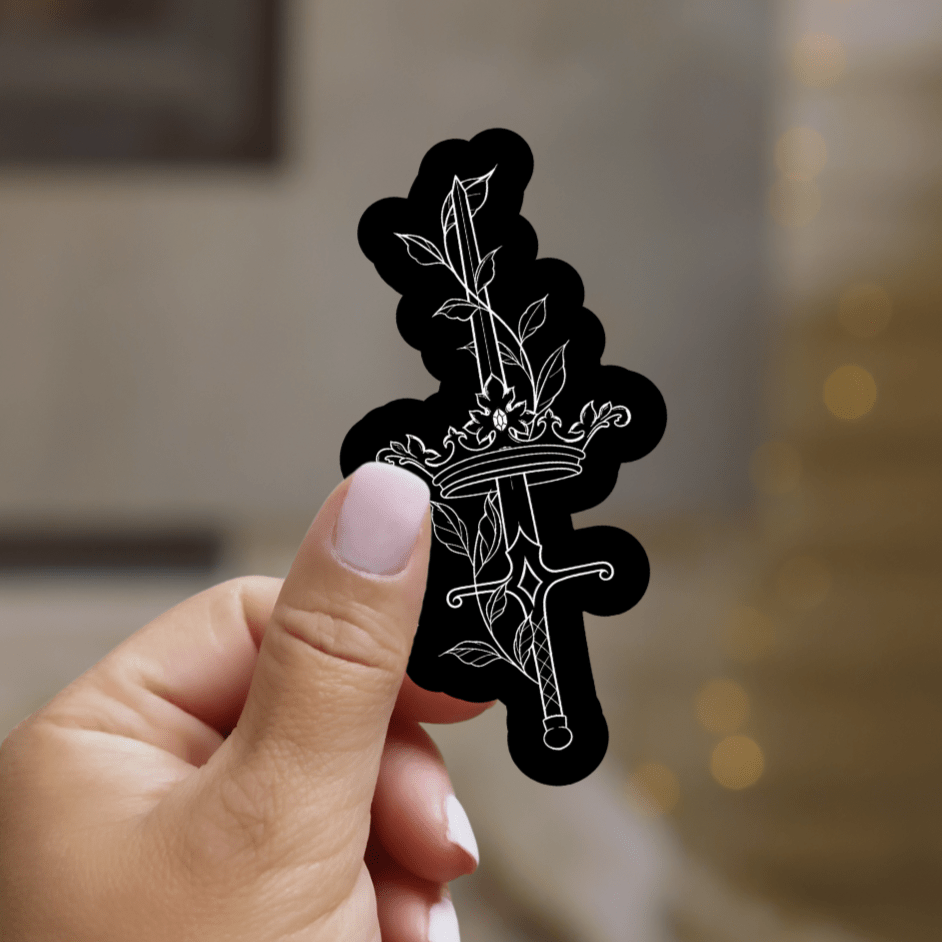 Awfullynerdy.co - Cruel Prince Inspired Crown and Sword Sticker