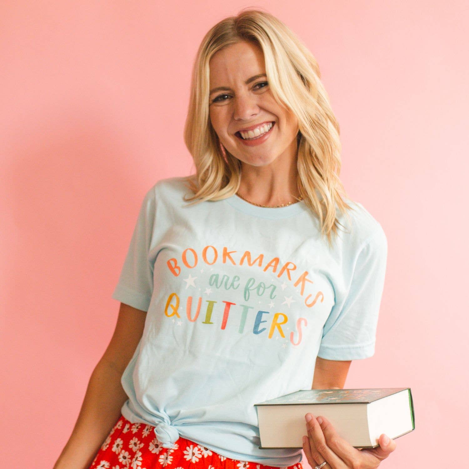 Pippi Post - Bookmarks Are For Quitters - Pippi Tee - Sea Salt