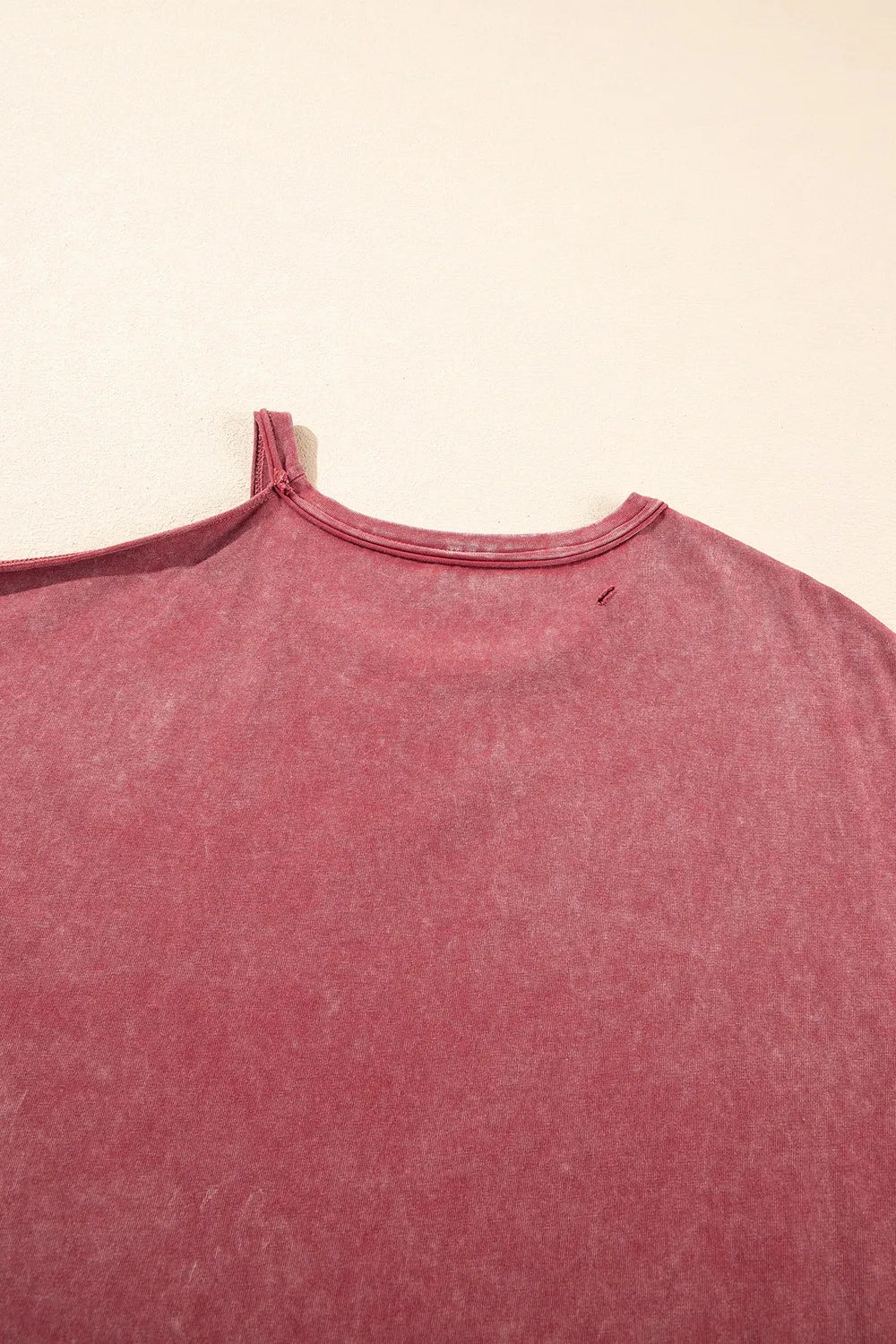 One Shoulder Half Sleeve Oversized Tunic T Shirt