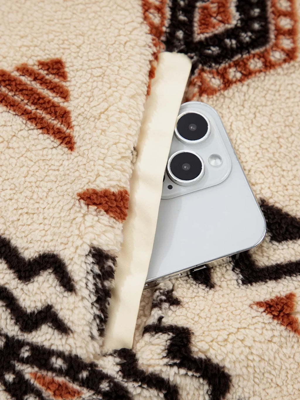 Western Aztec Half Zip Plush Sweatshirt