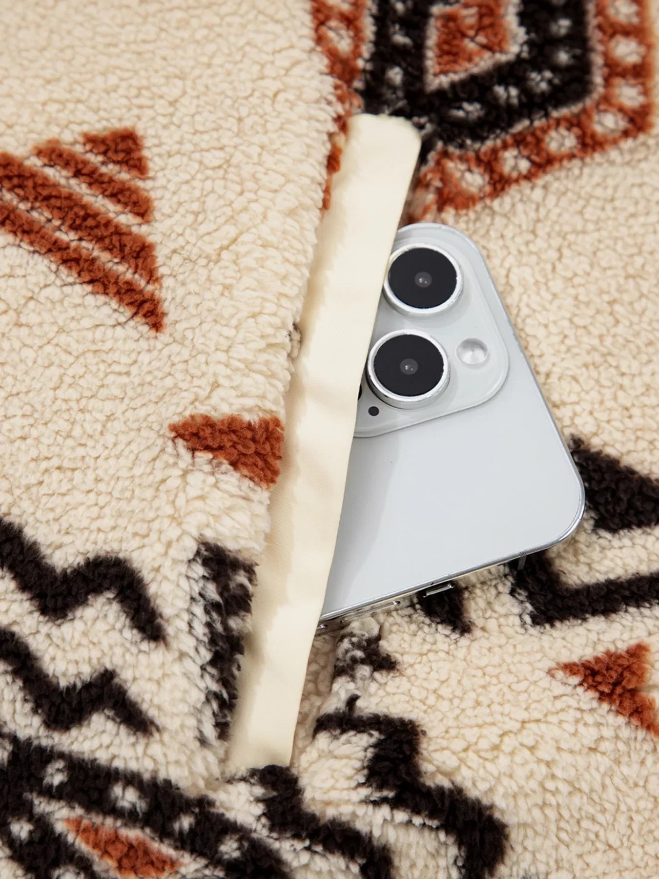 Western Aztec Half Zip Plush Sweatshirt