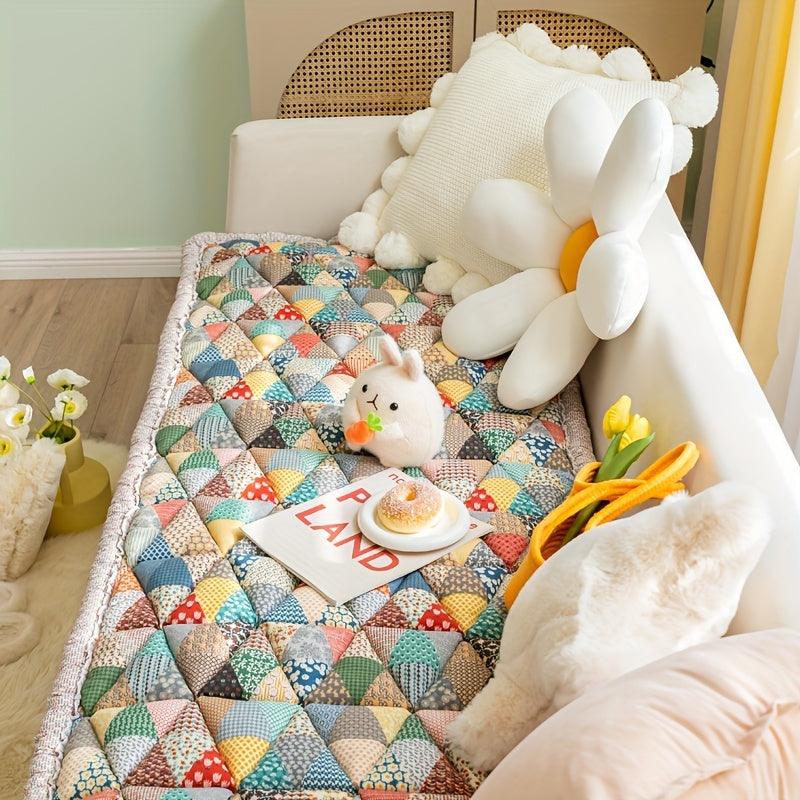 Boho Sofa Cover, Handmade Thickened Non-Slip Slipcover for Home