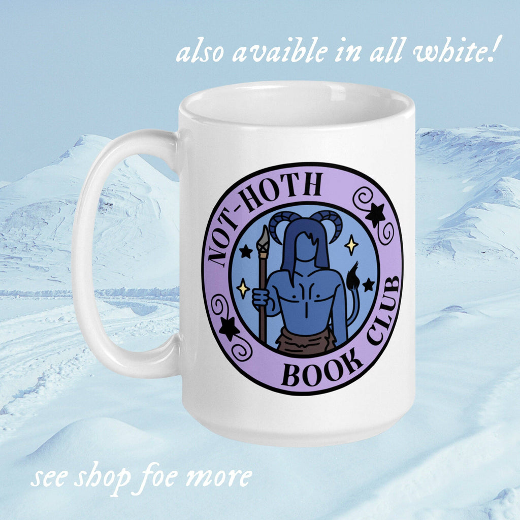 CrescentCatCo - Not Hoth Book Club Mug | Alien Smut Bookish Mug | Sci Fei Monster Romance Coffee Cup | Barbarian Book Lover Gift | Ice Planet Merch