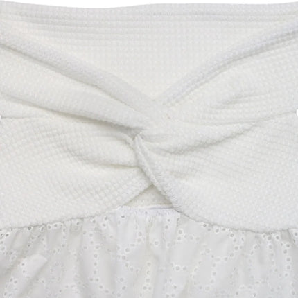 Eyelet Cutout Off-Shoulder Blouse