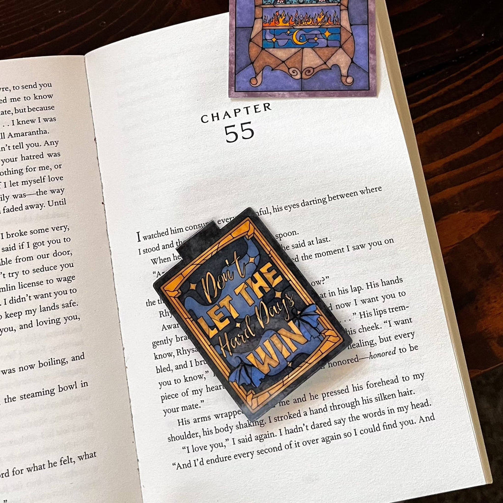 Well Read Babes - Magnetic Bookmark Don't Let The Hard Days Win Stained Glass