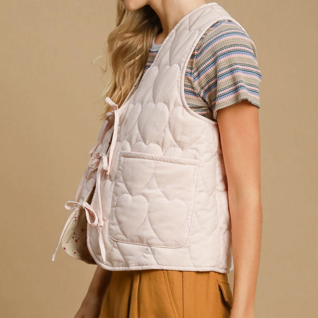 Quilted Tie-Front Vest