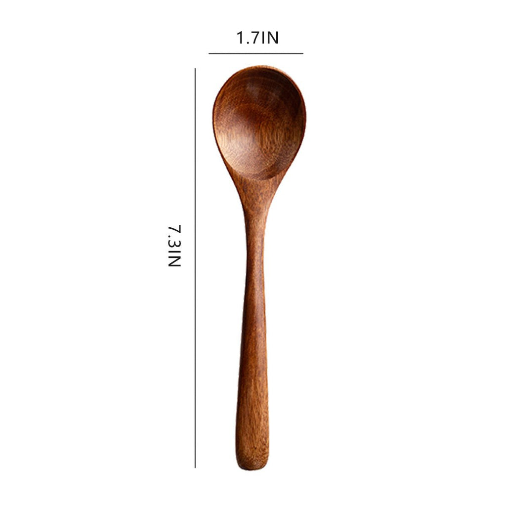 Handcrafted Wooden Spoons Set – Geometric Pattern Eco-Friendly Utensils
