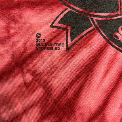 2012 Biker Black HIlls Sturgis Tie Dye T-shirt Bald Eagle L