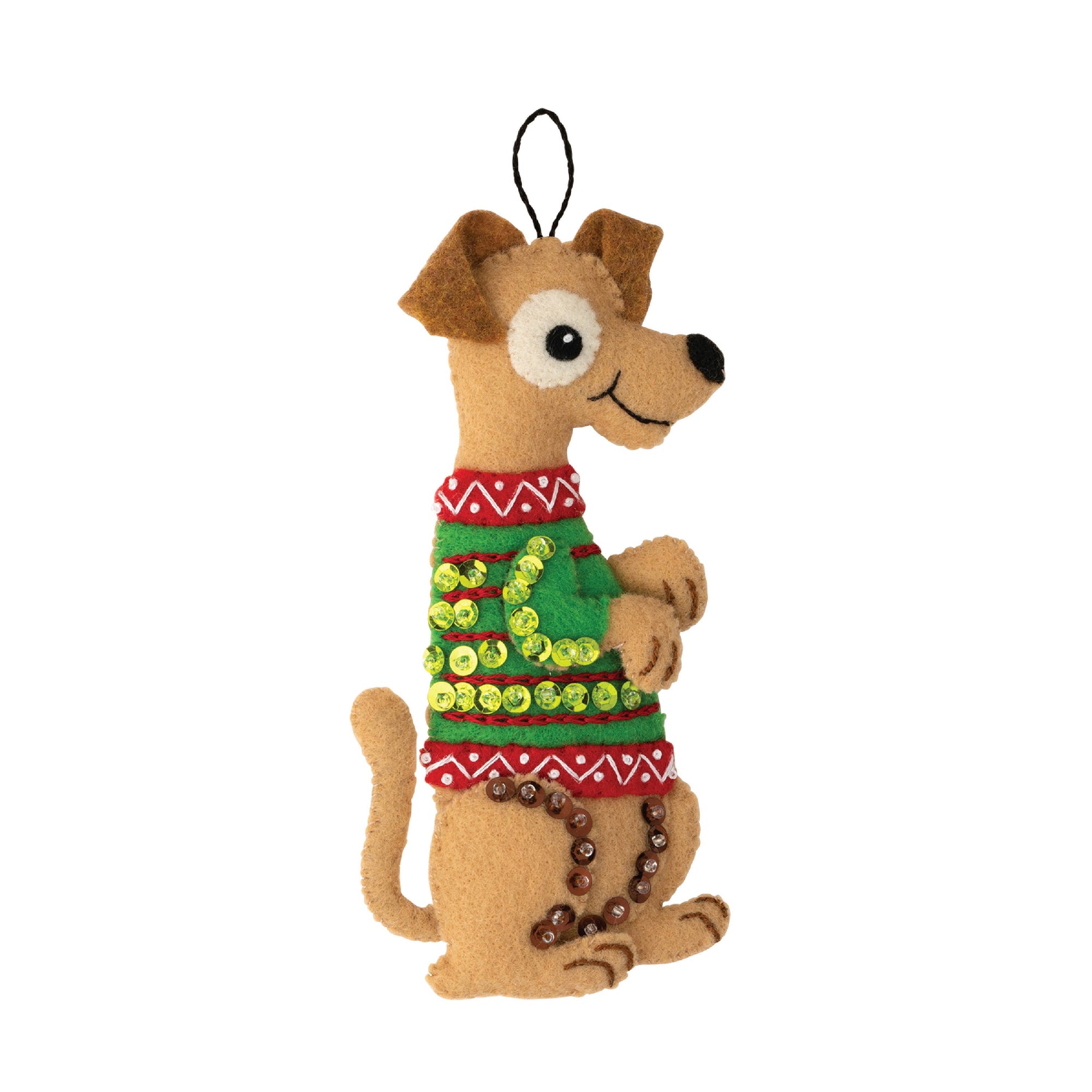 Bucilla Dogs in Ugly Sweaters Felt Ornament Kit – Set of 5 Christmas Dog Ornaments