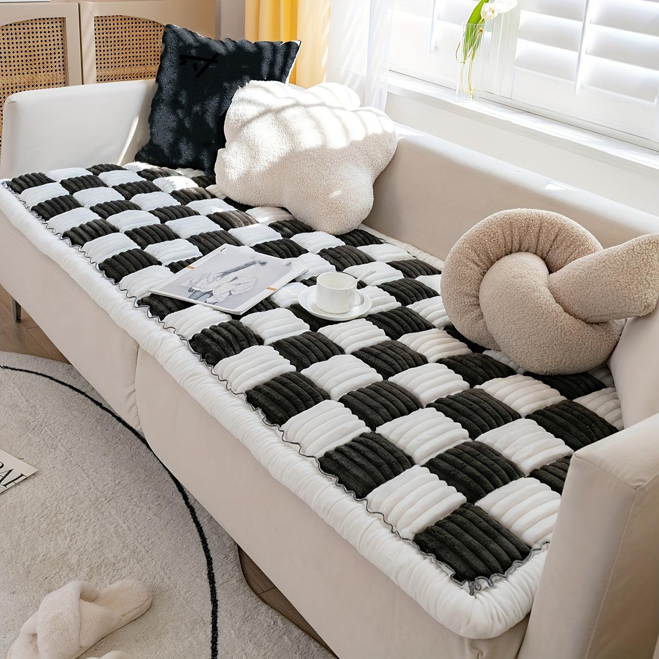 Modular Sofa Cover – Nordic Style Winter Plush Cushion Slipcover