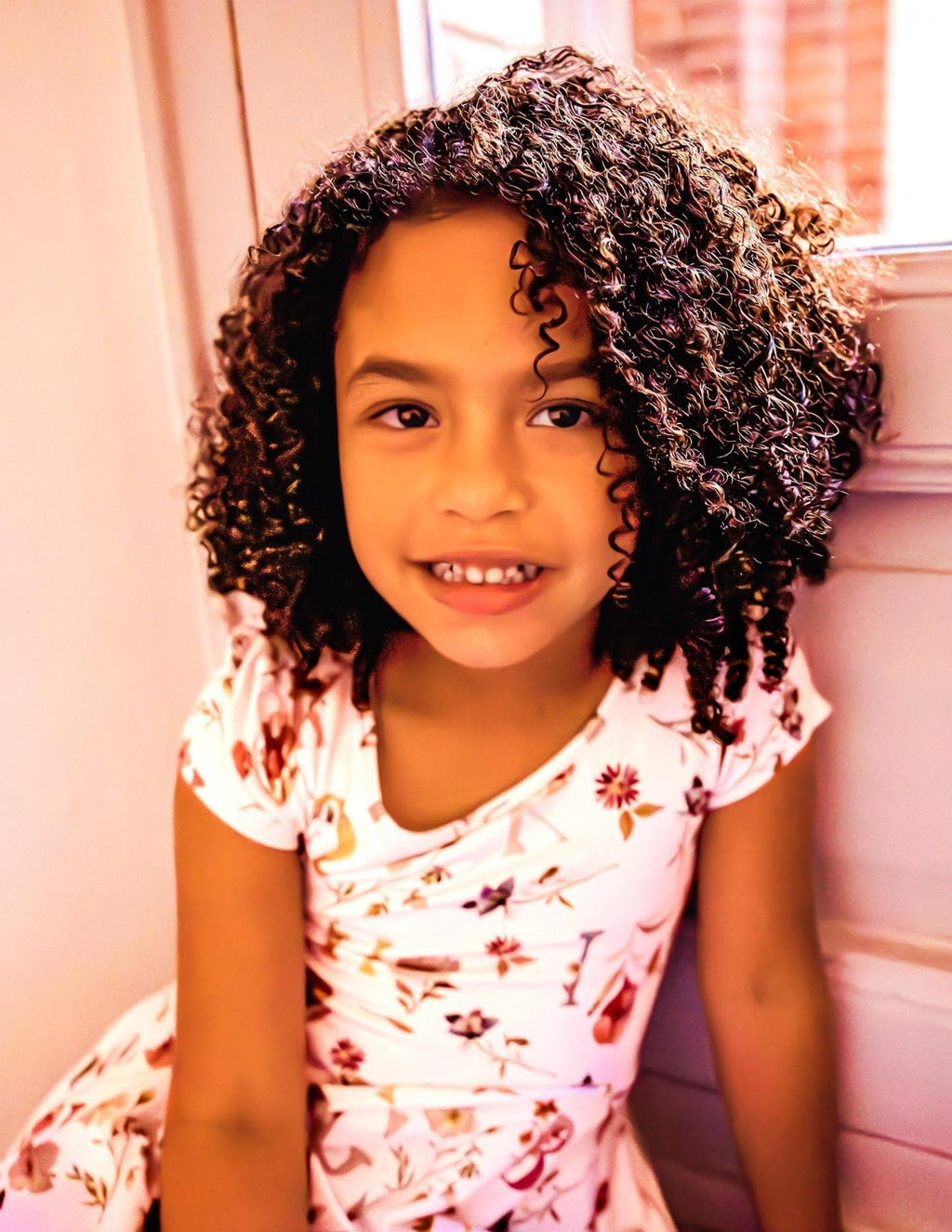 Floral ABC's Cap Sleeve Twirl Dress