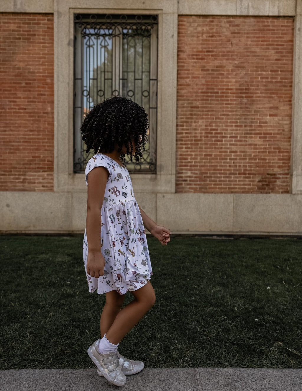 Floral ABC's Cap Sleeve Twirl Dress