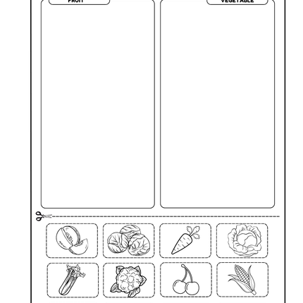 Fruit or Vegetable? Trace, Spell, and Color Various Fruits and Vegetables Activity Coloring Book