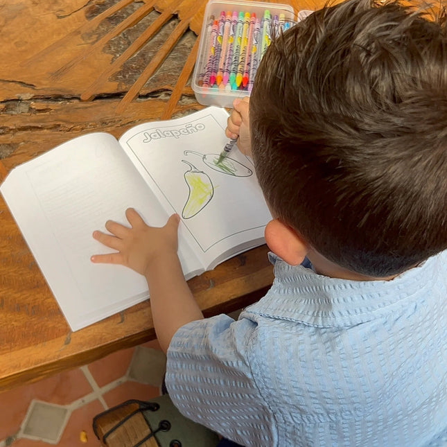 Fruit or Vegetable? Trace, Spell, and Color Various Fruits and Vegetables Activity Coloring Book