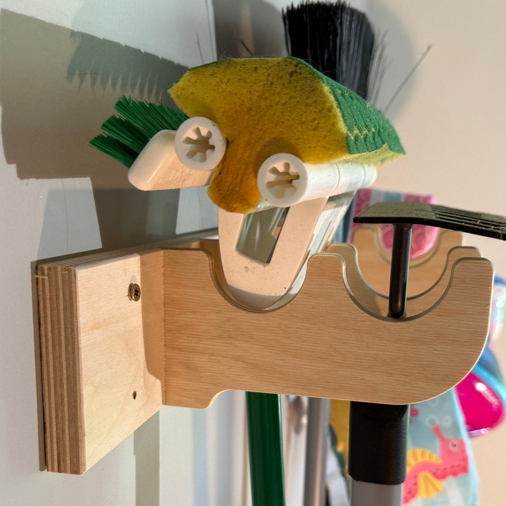 Heavy-Duty Garage Tool Organizer Rack – Wall-Mounted Yard Tool Storage Monkey Bars