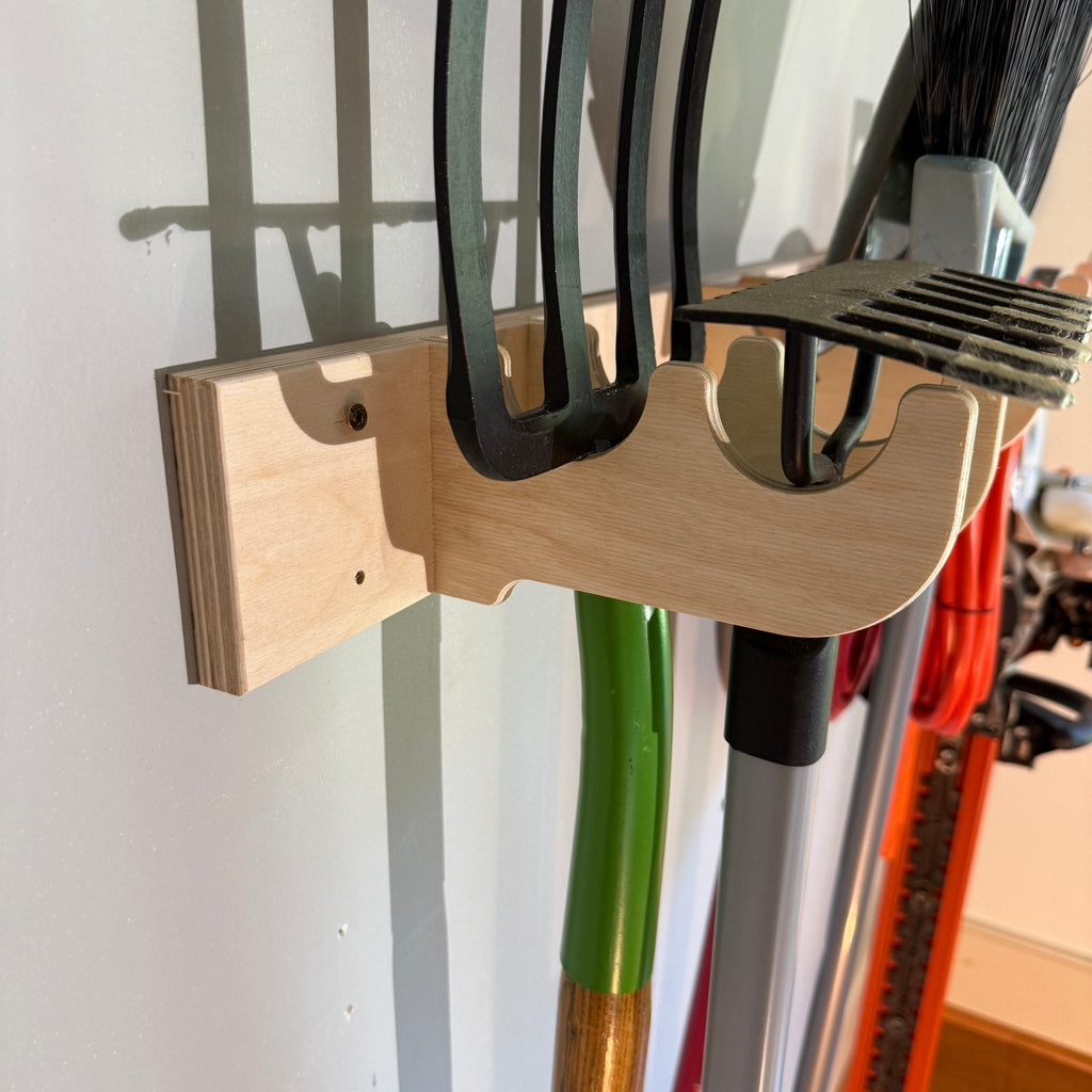 Heavy-Duty Garage Tool Organizer Rack – Wall-Mounted Yard Tool Storage Monkey Bars