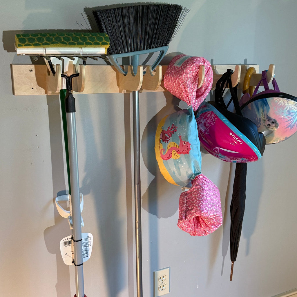 Heavy-Duty Garage Tool Organizer Rack – Wall-Mounted Yard Tool Storage Monkey Bars