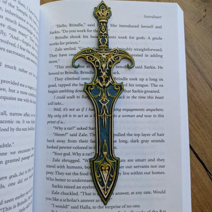 Gilded Sword Bookmark – Ornate Medieval-Inspired Fantasy Bookmark for Readers
