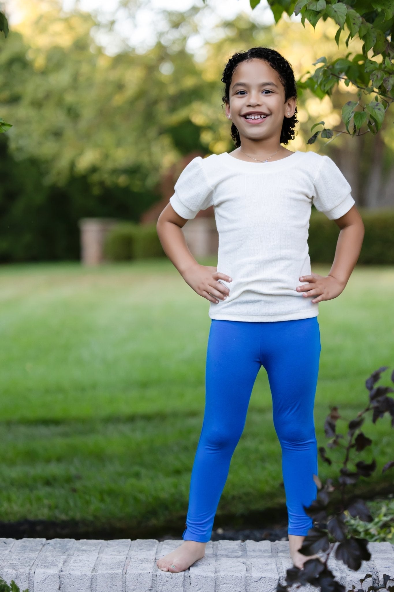 Girls Leggings in Cobalt Blue