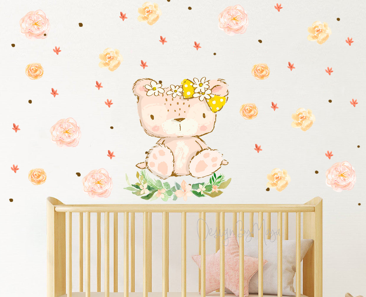 Baby Elephant - Fabric Nursery Wall Art Decals