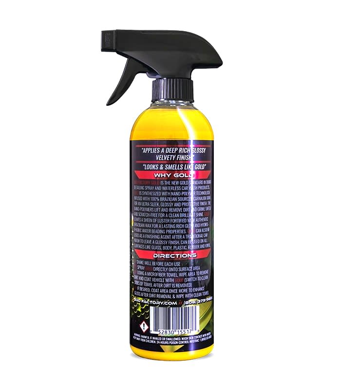 Gold Hybrid High-Gloss Sealant Polysiloxane Infused Wax Quick Detailer