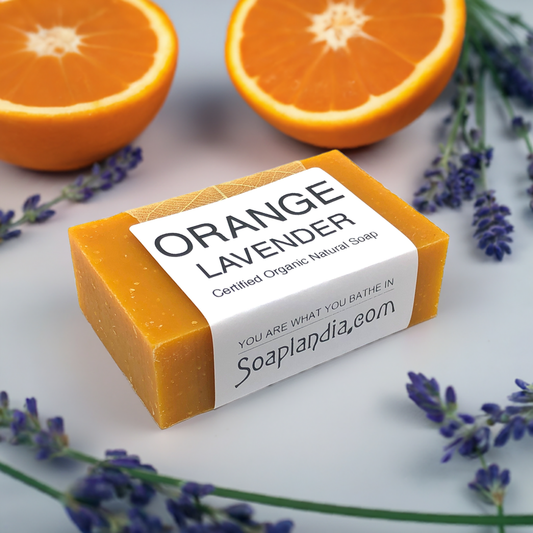 Soaplandia Soap Store Orange Lavender Bar Soap, Organic