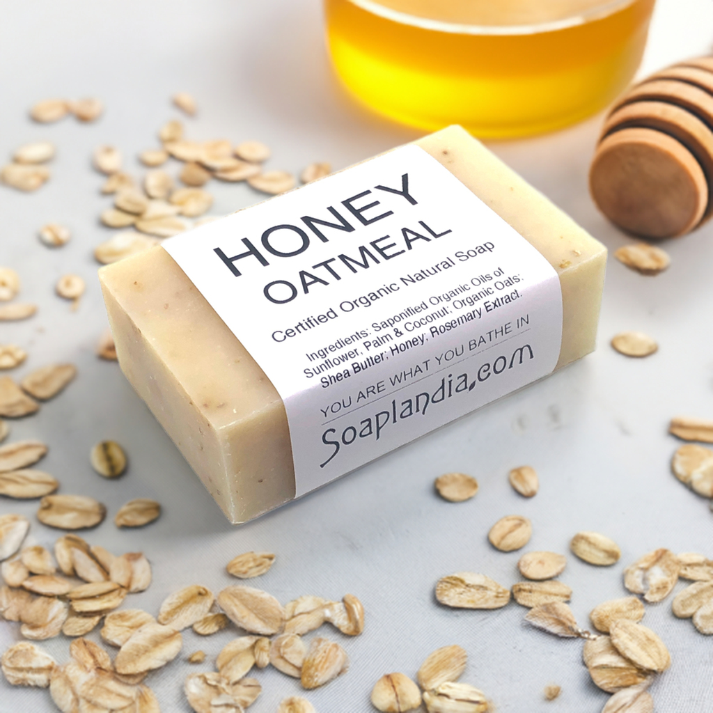 Soaplandia Soap Store Honey Oatmeal Bar Soap, Organic