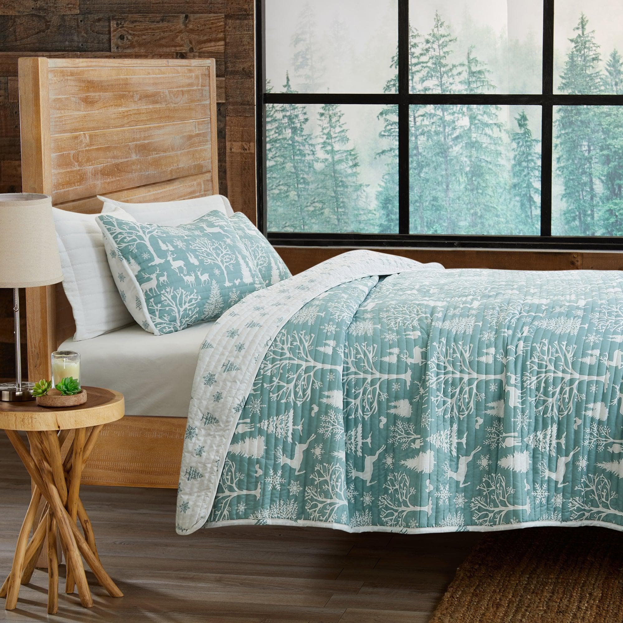 3 Piece Lodge Woods Quilt - Winter Solstice Collection