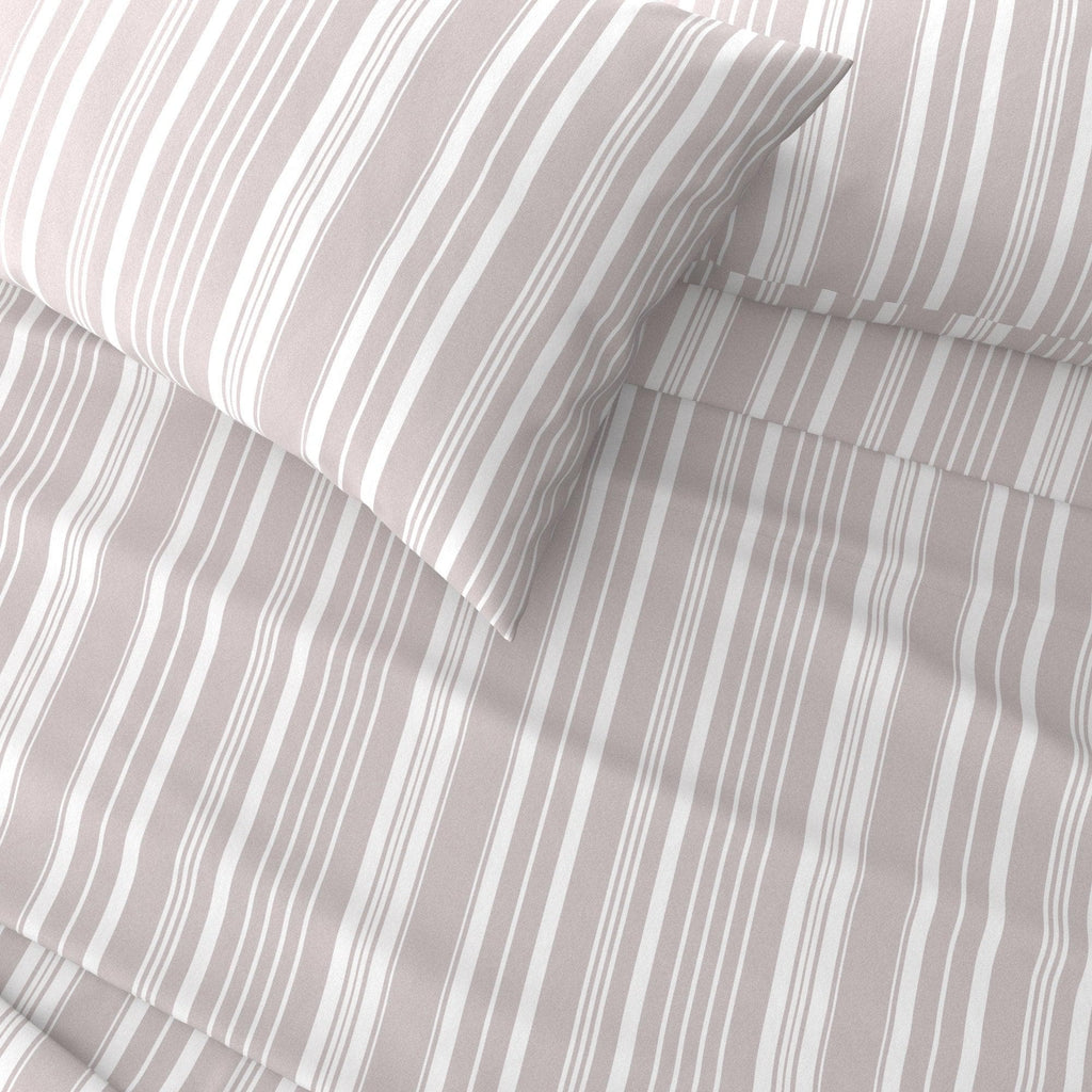 4-Piece Striped Microfiber Sheet Set - Elouise Collection