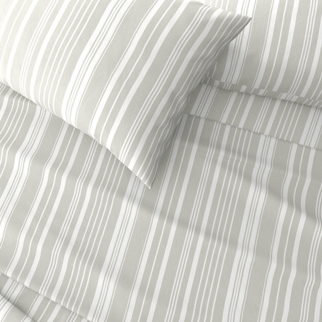 4-Piece Striped Microfiber Sheet Set - Elouise Collection