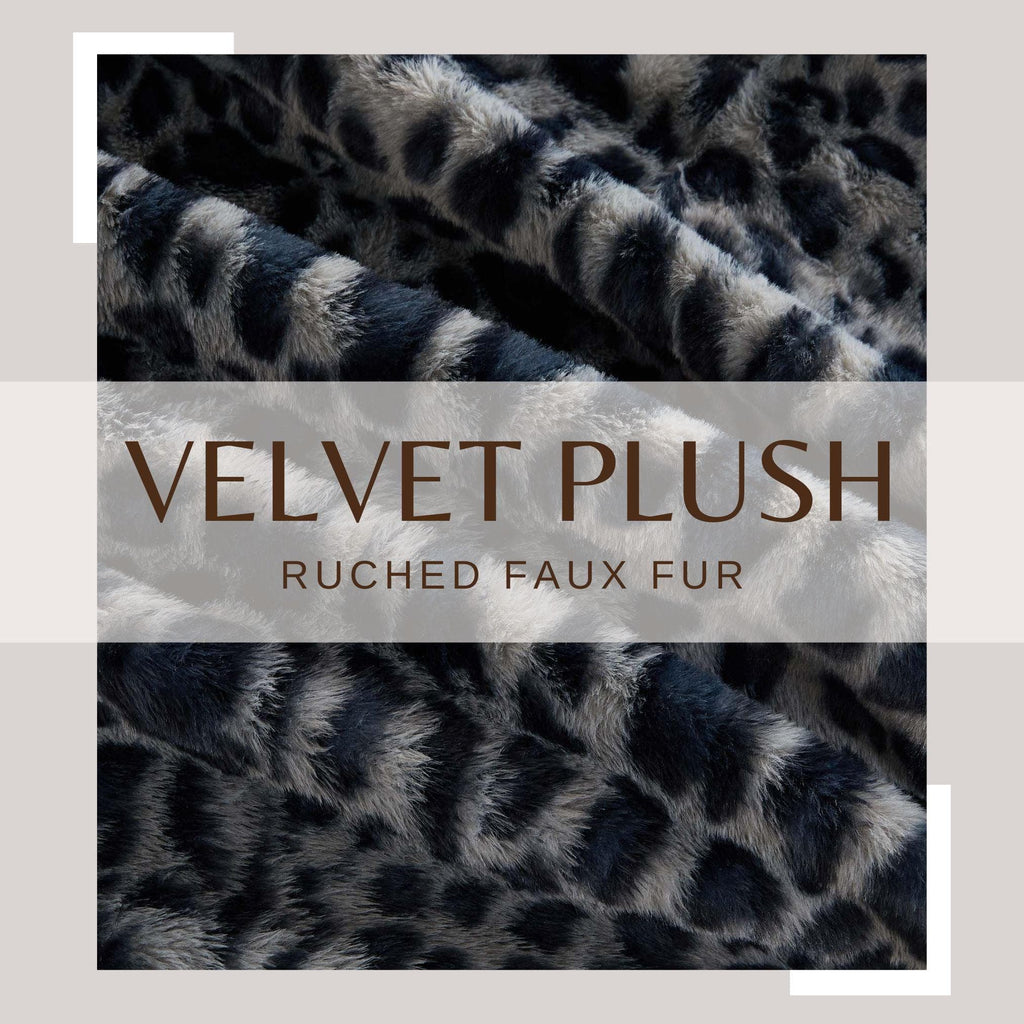 Faux Fur Printed Throw Blanket - Aaliyah Collection