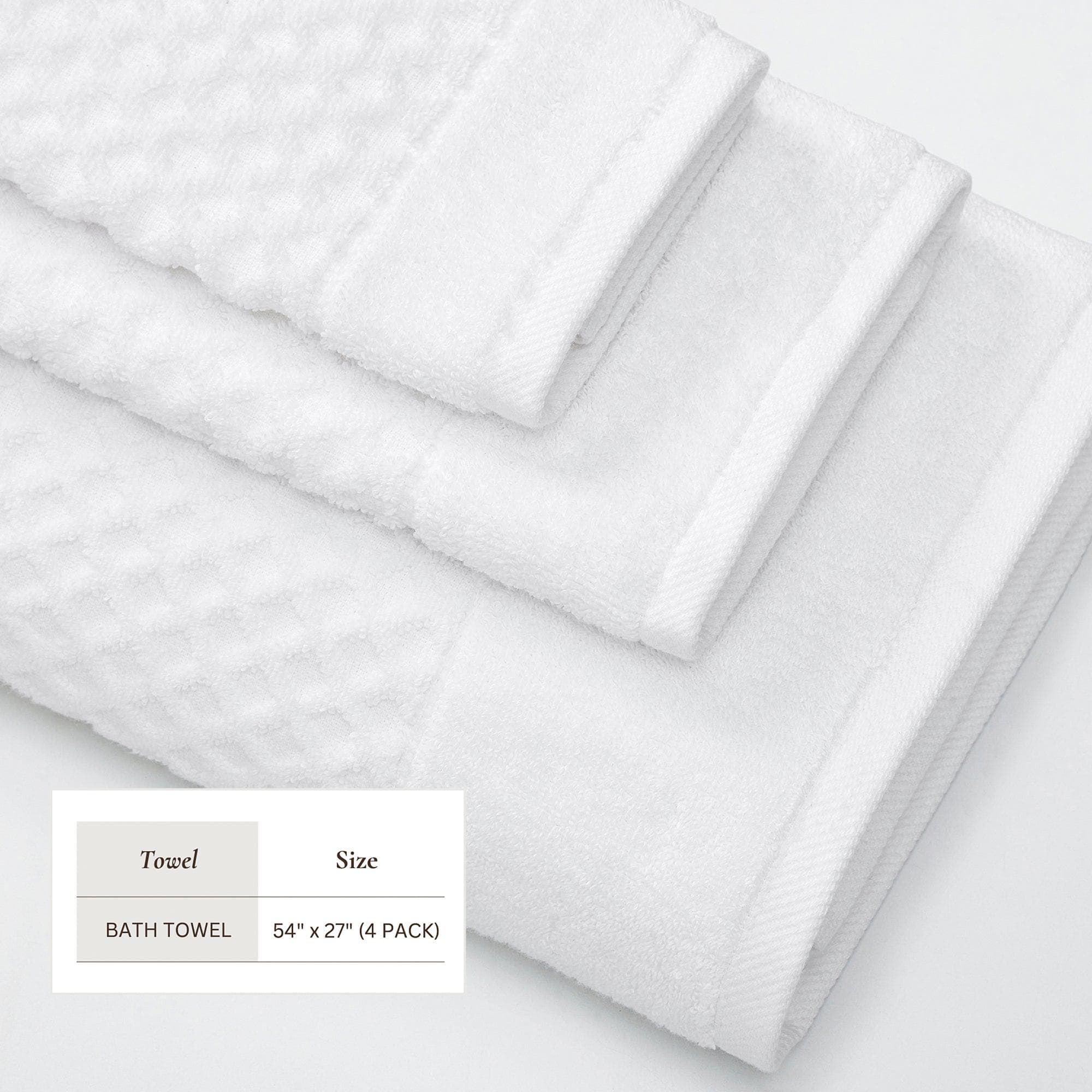 Cotton Diamond Waffle Weave Bath Towel Set - Grayson Collection
